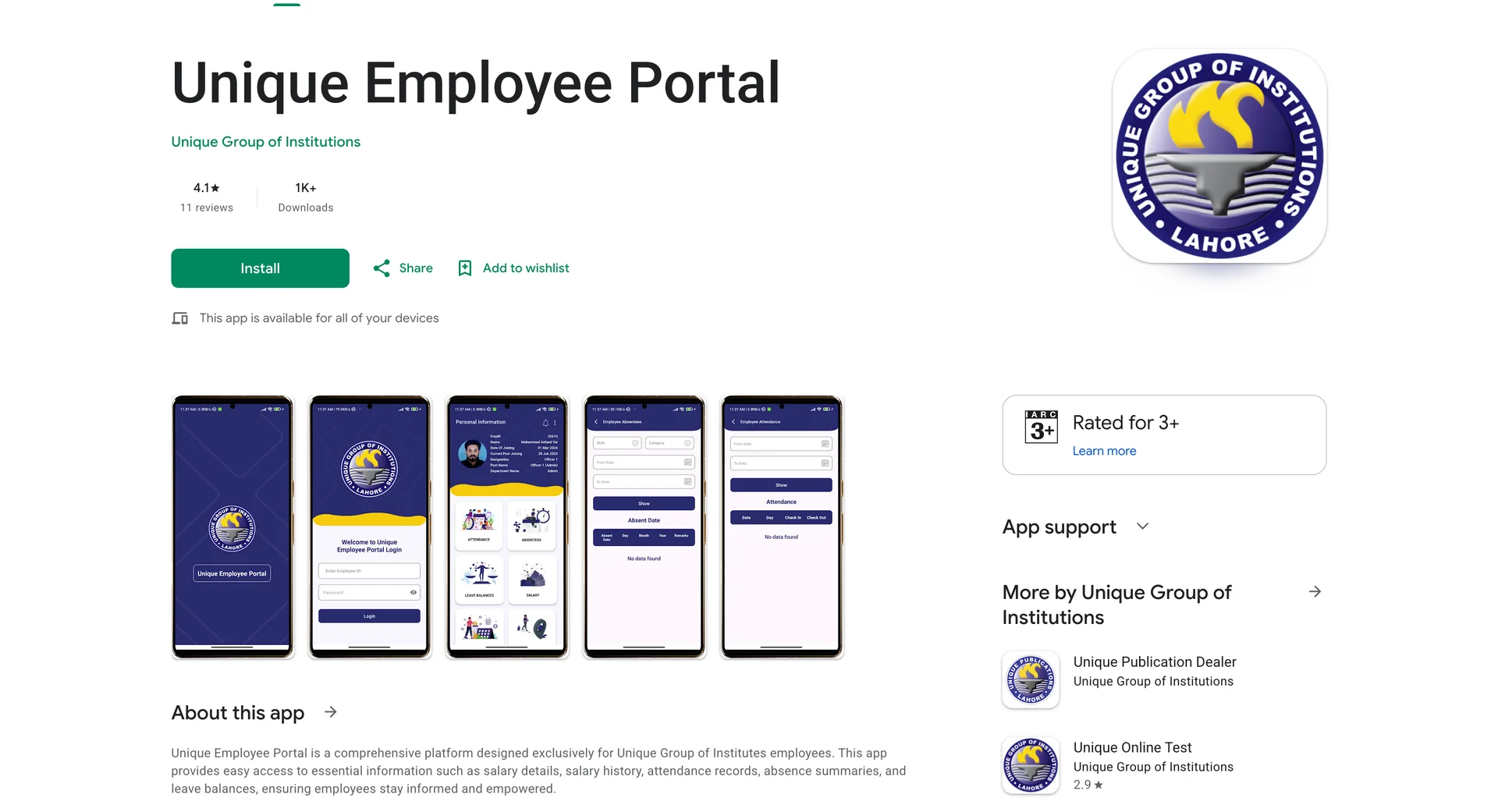 Unique Employee App