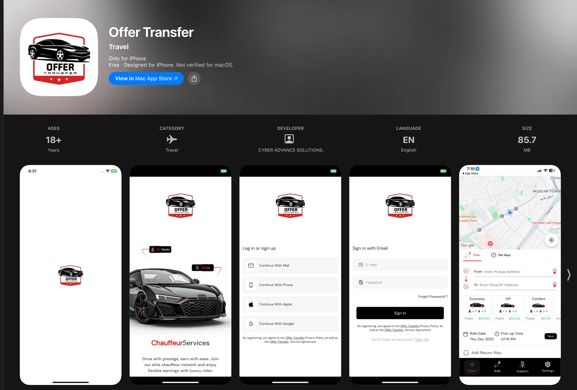 Offer Transfer (Passenger & Driver Apps)