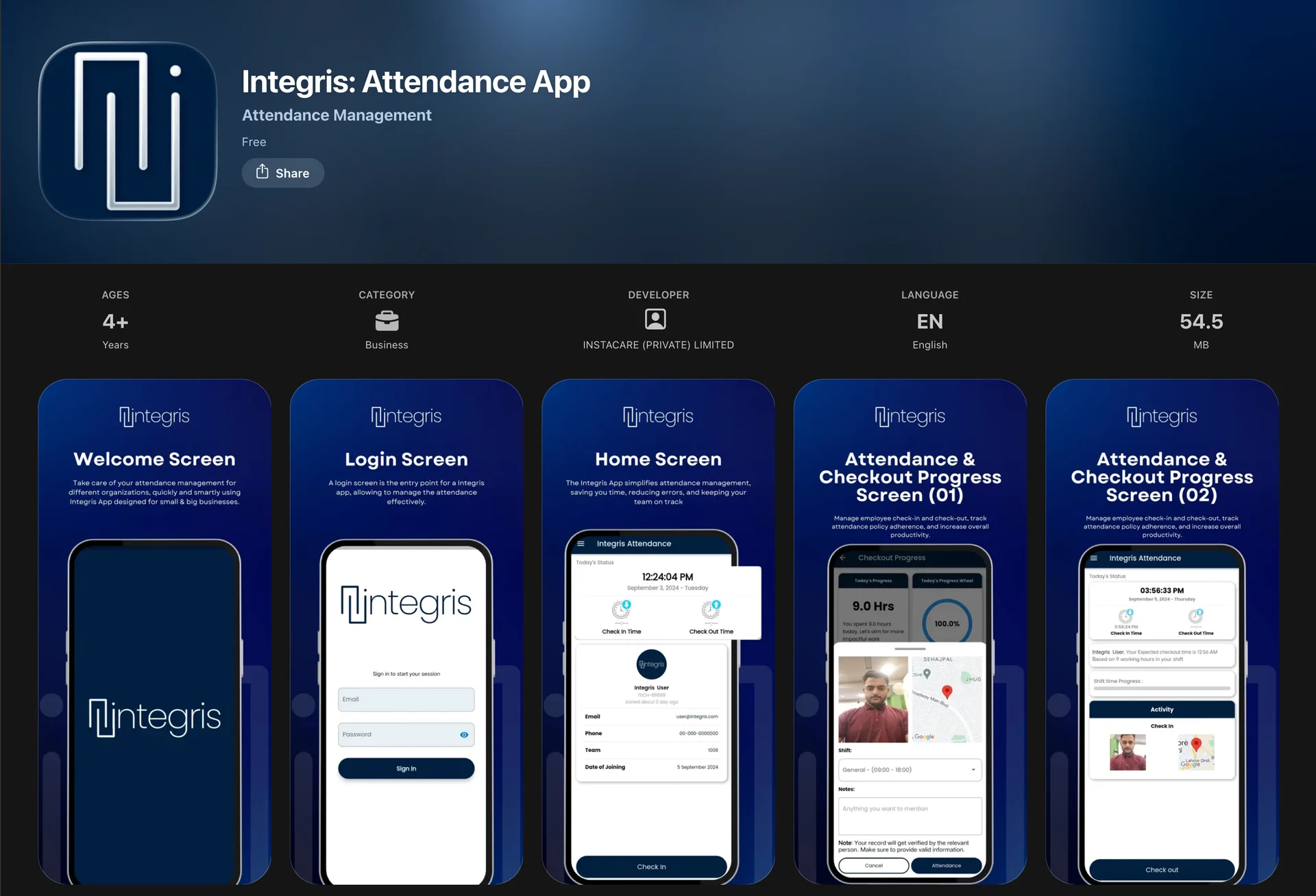 Integris Attendance App